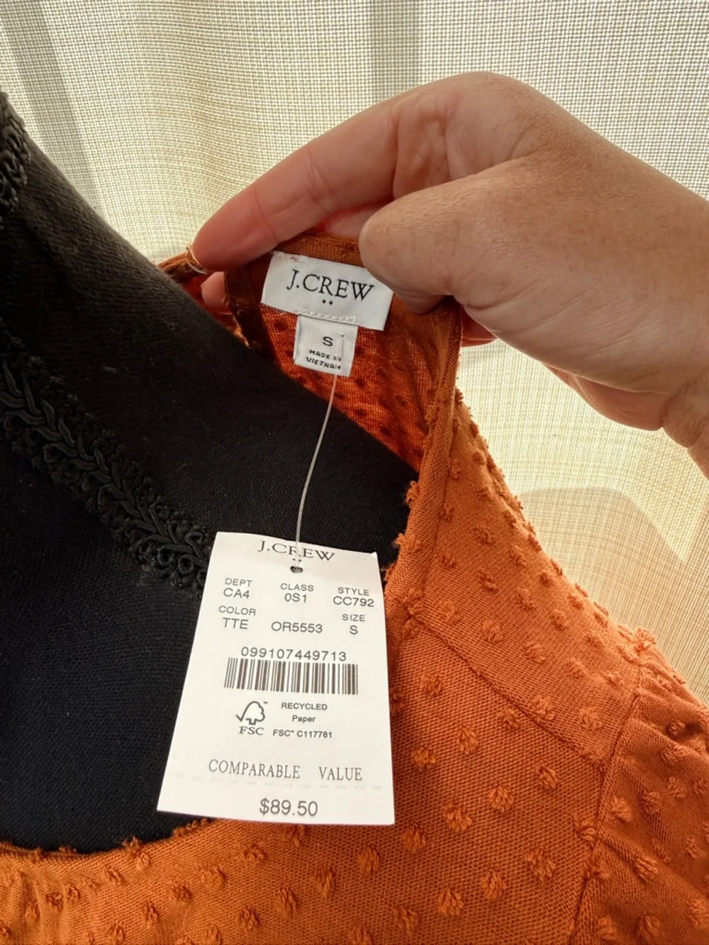 J. Crew Marigold Swiss Dot Dot Short Sleeve Polka Dot Textured Dress Sz S NWT
